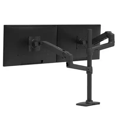 LX Dual Stacking Arm, Tall Pole, Matte Black - Ergotron - Accessoire ENI, TBI et VPI - visuel 1