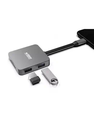 Urban Factory HUBEE LIGHT USB 3.2 Gen 1 (3.1 Gen 1) Type-C Gris - Station d'accueil pour portable - visuel 5