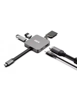 Urban Factory HUBEE LIGHT USB 3.2 Gen 1 (3.1 Gen 1) Type-C Gris - Station d'accueil pour portable - visuel 4