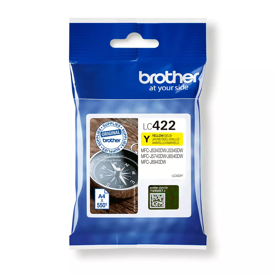 Achat Cartouches d'encre BROTHER LC422Y Ink Cartridge For BH19M/B Compatible sur hello RSE