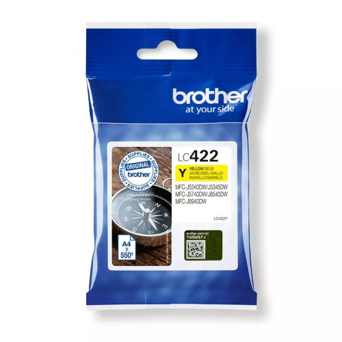 Achat BROTHER LC422Y Ink Cartridge For BH19M/B Compatible with MFC-J5340DW - 4977766815574