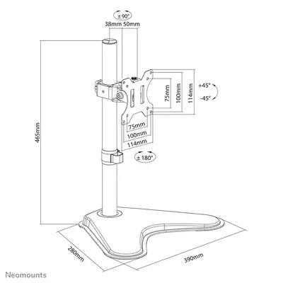 Neomounts FPMA-D550SBLACK Support d'écran à poser 13-32" - Support Fixe & Mobile - visuel 1