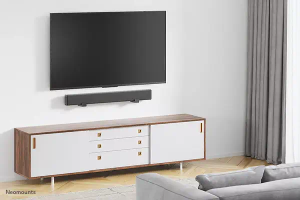 Neomounts AWL29-550BL1 Support mural pour vidéobar/barre de son - max 15 kg - universel - Support Fixe & Mobile - visuel 8