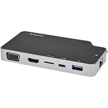 Achat StarTech.com Adaptateur Multiport USB C - USB-C vers 4K HDMI ou VGA avec 100W Power Delivery Pass-through, 2-Port 10Gbps USB Hub, MicroSD, GbE - USB 3.1 Type-C Mini/Travel Dock au meilleur prix