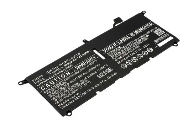 Batterie Li-Pol 7.6V 6842mAh 52Wh - 0H754V / DXGH8 / G8VCF / 0DXGH8 / HK6N5 / WDK63 / G7GV0 / 451-BC - DLH - visuel 1