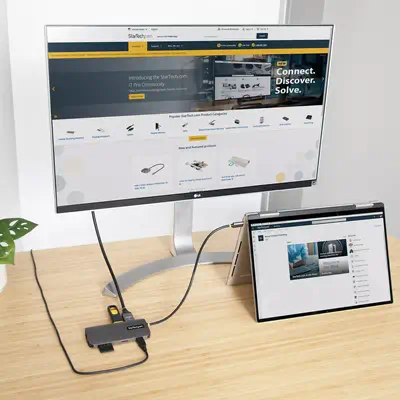 Adaptateur Multiport USB C - Vidéo HDMI 4K 60Hz - Hub USB-A 5 Gbps à 3 Ports, 100W PD Pass-Through,  - StarTech - Station d'accueil pour portable - visuel 10