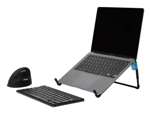 Support pour ordinateur portable R-Go Steel Travel, ergonomique et pliable, noir - R-Go Tools - Autre Accessoire pour portable - visuel 8