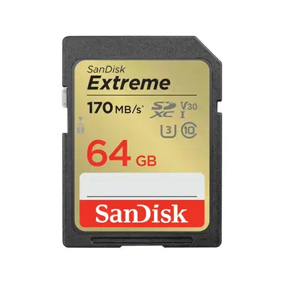 SanDisk Extreme 64 Go SDXC UHS-I Classe 10 - Sandisk - Carte Mémoire - visuel 1