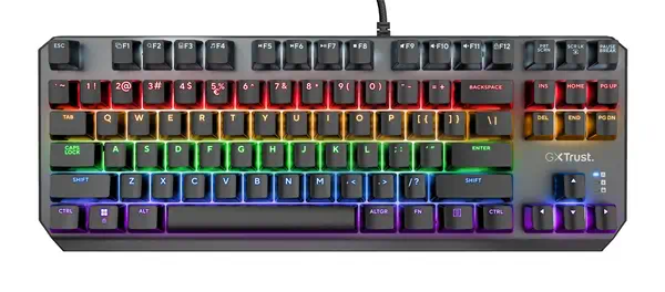 Trust GXT 834 Callaz TKL clavier Jouer USB AZERTY Français Noir - Clavier - visuel 3