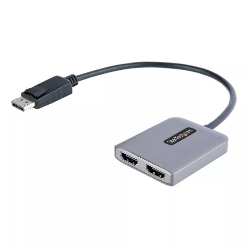 Achat Câble pour Affichage StarTech.com Hub DisplayPort HDMI Double - Dual HDMI 4K 60Hz - Hub DP vers HDMI MST - Convertisseur DisplayPort Mâle vers HDMI Femelle - Convertisseur DP vers 2x HDMI avec Câble de 30cm - DisplayPort splitter Hub