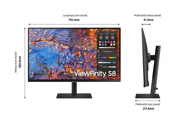 Samsung LS32B800PXU écran plat de PC 81,3 cm (32") 3840 x 2160 pixels 4K Ultra HD LCD Noir - Ecran Ordinateur - visuel 6