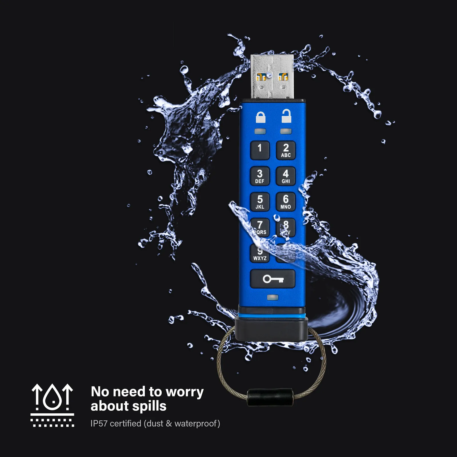 iStorage datAshur Pro USB3 256-bit 16GB - Clé USB - visuel 3