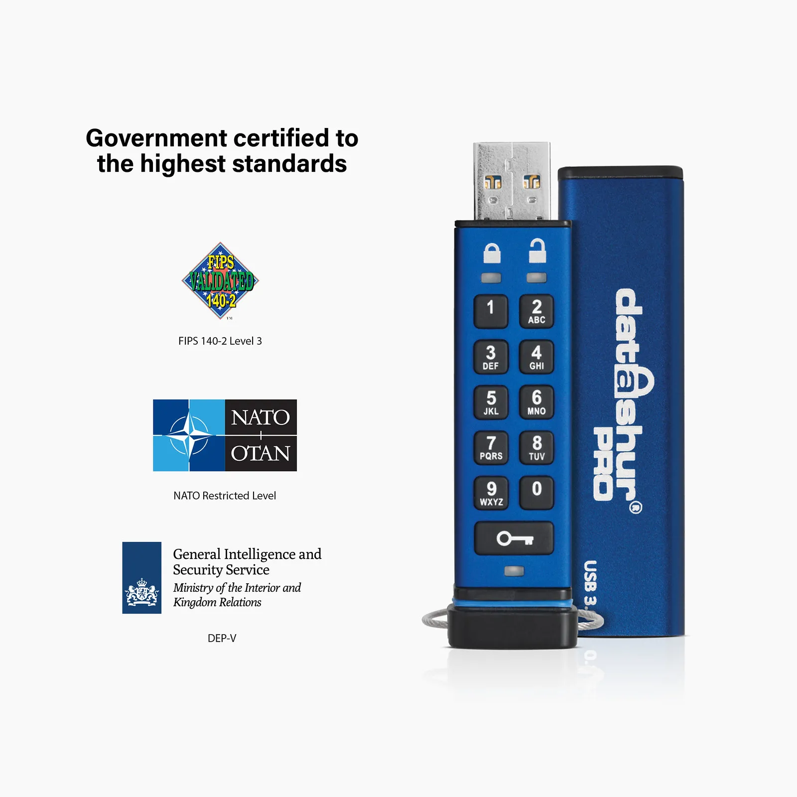 iStorage datAshur Pro USB3 256-bit 16GB - Clé USB - visuel 5