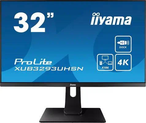 iiyama ProLite XUB3293UHSN-B1 écran plat de PC 80 cm (31.5") 3840 x 2160 pixels 4K Ultra HD LED Gris - Ecran Ordinateur - visuel 1