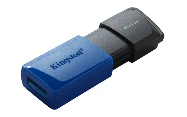 64GB USB3.2 Gen 1 DataTraveler Exodia M (Noir Kingston - visuel 1 - hello RSE - Portabilité totale