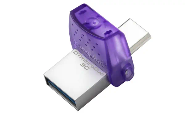 128 Go DataTraveler microDuo 3C 200 Mo/s dual USB-A + USB-C - Kingston - Adaptateur stockage - visuel 2