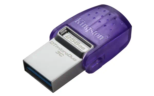 256 Go DataTraveler microDuo 3C 200 Mo/s dual USB-A + USB-C - Kingston - Adaptateur stockage - visuel 1