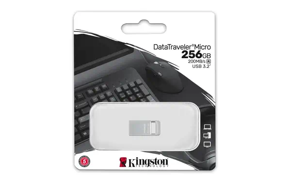 256 Go DataTraveler Micro 200 Mo/s Metal USB 3.2 Gen 1 - Kingston - Adaptateur stockage - visuel 4