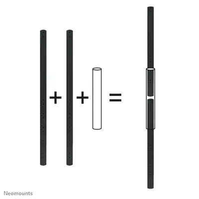 Neomounts FPMA-CPCONNECTBLACK Connecteur pour tube d'extension - Support Fixe & Mobile - visuel 3