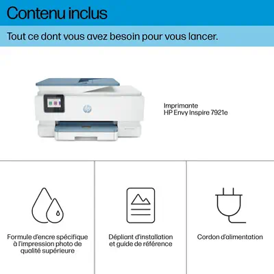 Envy Inspire 7921e Sans fil All-in-One Couleur Imprimante, HP - visuel 1 - hello RSE - Design durable