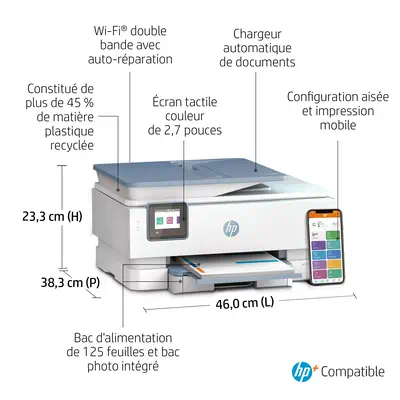 Envy Inspire 7921e Sans fil All-in-One Couleur Imprimante, Instant Ink; Impression photo - HP - Multifonctions Jet d'encre - visuel 10