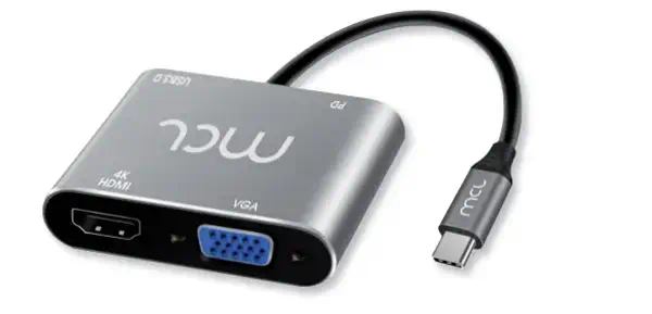 MCL MD1B99AU3CHVUDP station d'accueil Avec fil USB 3.2 Gen 1 (3.1 Gen 1) Type-C Argent - Station d'accueil pour portable - visuel 1