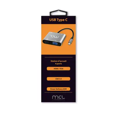 MCL MD1B99AU3CHVUDP station d'accueil USB 3.2 Gen 1 (3.1 Gen 1) Type-C Argent - Station d'accueil pour portable - visuel 4