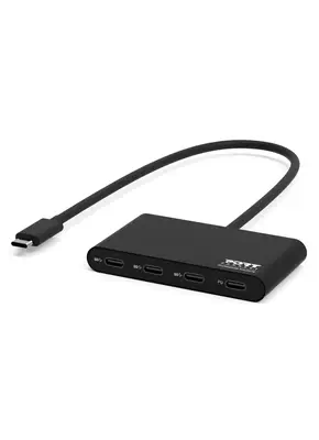 Port Designs 900147 hub & concentrateur USB Type-C 5000 Mbit/s Noir - Station d'accueil pour portable - visuel 1