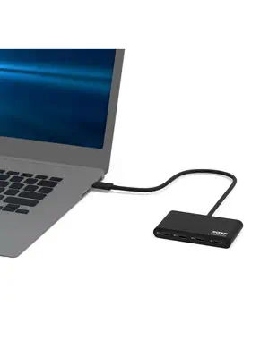 Port Designs 900147 hub & concentrateur USB Type-C 5000 Mbit/s Noir - Station d'accueil pour portable - visuel 4