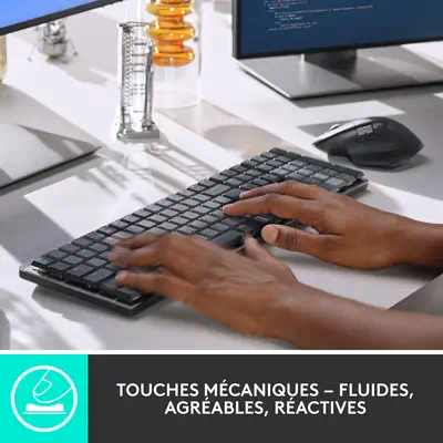 Logitech 920-010751 clavier Bureau RF sans fil + Bluetooth AZERTY Français Graphite - Clavier - visuel 9
