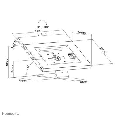 Neomounts DS15-630WH1 Support de bureau et mur pour tablette 9.7-11" - verrouillable - Accessoires Tablette - visuel 1
