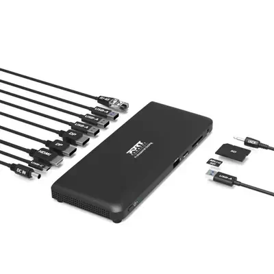 Port Designs 901910W-EU station d'accueil Avec fil USB 3.2 Gen 2 (3.1 Gen 2) Type-C Noir - Station d'accueil pour portable - visuel 3