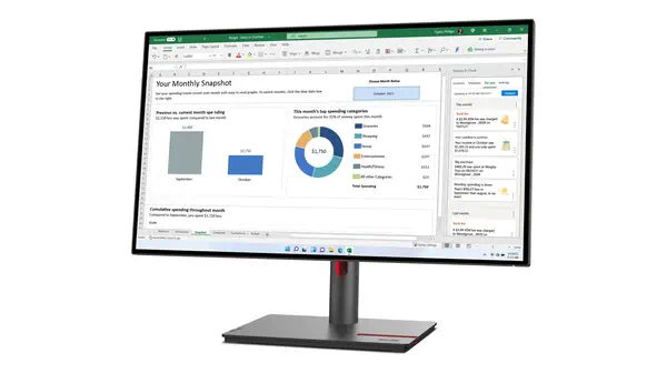 Lenovo ThinkVision P27h-30 LED display 68,6 cm (27") Lenovo - visuel 1 - hello RSE - Conçu avec soin en pensant à l'environnement