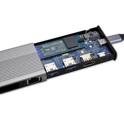 MCL MD1B99AUSB3C000 station d'accueil USB 3.2 Gen 1 (3.1 Gen 1) Type-C Aluminium - Station d'accueil pour portable - visuel 3
