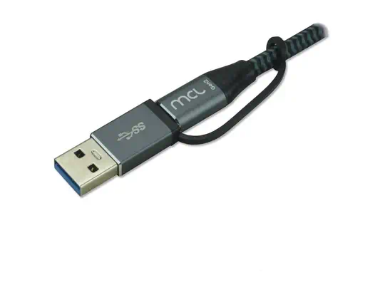MCL USB 3.2 Type C mesh cable 10G 100W 5A + USB 3.0 - Câble USB - visuel 2