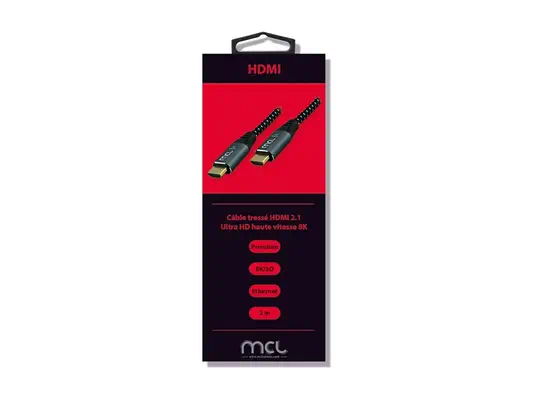 MCL 2.1 HDMI male / male mesh cable 8K 60Hz - 2m - Câble HDMI - visuel 3