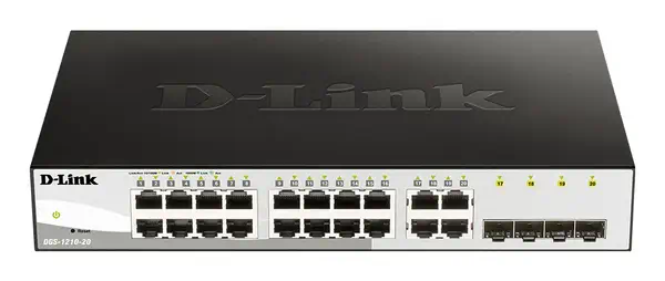 D-Link DGS-1210-20 Géré L2 Gigabit Ethernet (10/100/1000) 1U Noir - Switchs et Hubs - visuel 1