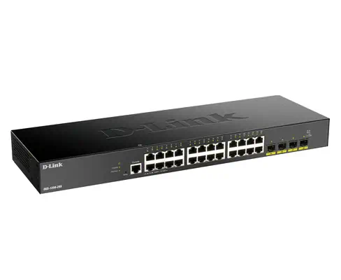D-Link DGS-1250-28X Géré L3 Gigabit Ethernet (10/100/1000) Noir D-Link - visuel 1 - hello RSE - Ouvrir la voie avec la connectivité 10 Gigabit abordable