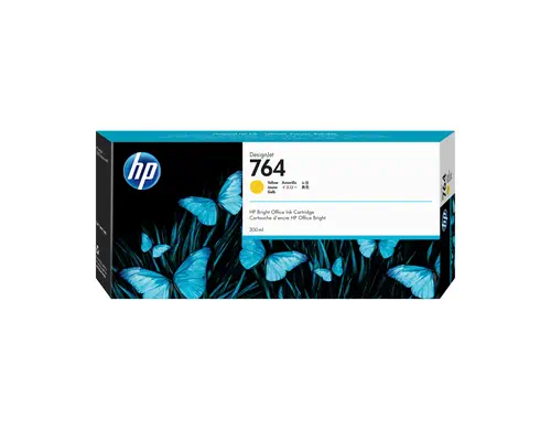 HP 764 cartouche d'encre DesignJet jaune, 300 ml - Cartouches d'encre - visuel 1