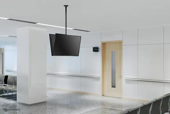 Neomounts FPMA-C340DBLACK Support de plafond pour écran de 32-75" - h106-156 cm - Support Fixe & Mobile - visuel 10