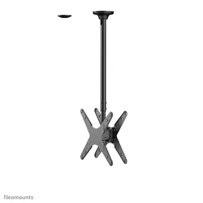 Neomounts FPMA-C340DBLACK Support de plafond pour écran de 32-75" - h106-156 cm - Support Fixe & Mobile - visuel 2