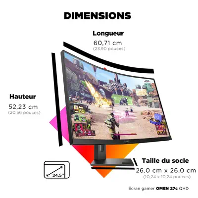 HP OMEN 27c écran plat de PC 68,6 HP - visuel 1 - hello RSE - Haute compatibilité avec toutes les consoles