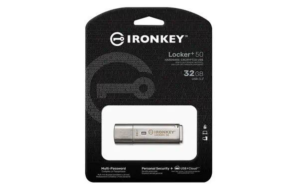 32 Go IKLP50 AES USB, w/256bit Encryption Kingston - visuel 1 - hello RSE - Fonctions de sécurité supplémentaires