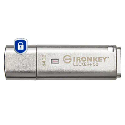 64 Go IKLP50 AES USB, w/256bit Encryption Kingston - visuel 1 - hello RSE - Mode phrase secrète