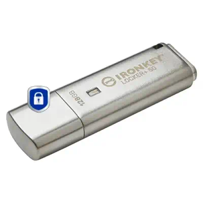128 Go IKLP50 AES USB, w/256bit Encryption - Kingston - Adaptateur stockage - visuel 2