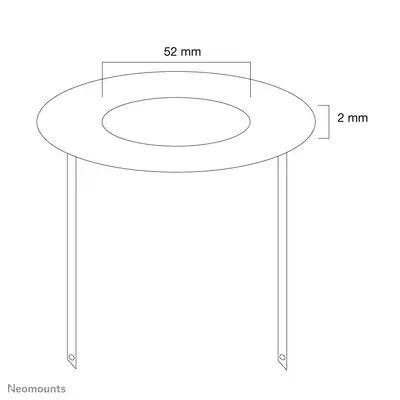 Neomounts FPMA-CRB5 Rosace encastrable au plafond - diam. 52 mm - Support Fixe & Mobile - visuel 1