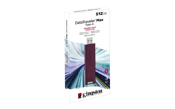512GB USB flash disk DataTraveler Max Type-A 1000R/900W USB 3.2 Gen 2 - Kingston - Adaptateur stockage - visuel 7