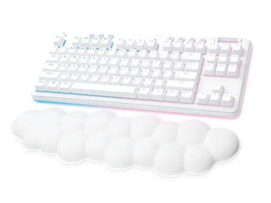 Logitech G 920-010689 clavier Gaming RF sans fil + Bluetooth QWERTY Nordique Blanc - Clavier - visuel 1