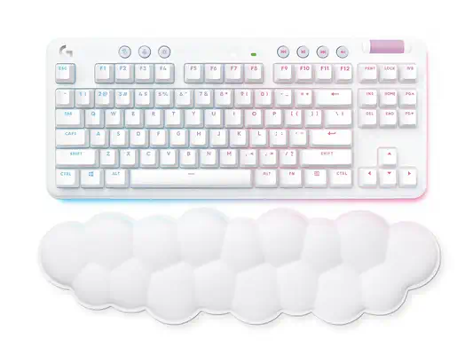 Logitech G 920-010689 clavier Gaming RF sans fil + Bluetooth QWERTY Nordique Blanc - Clavier - visuel 2