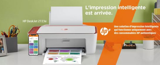 Imprimante Tout-en-un HP DeskJet 2723e, Couleur HP - visuel 1 - hello RSE - Configuration harmonieuse